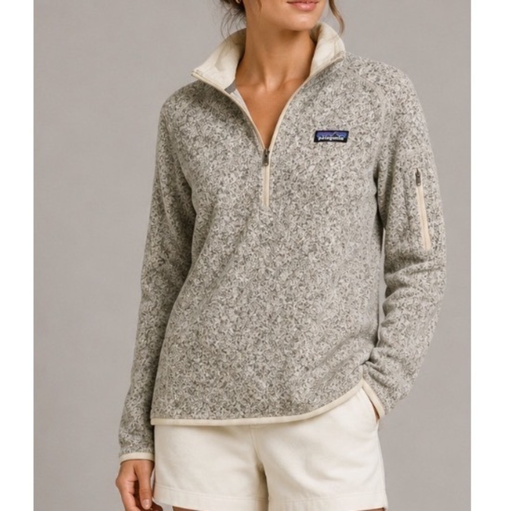 Patagonia Better Sweater 1/4 Zip Fleece Pullover Oatmeal Heather XL STY25617